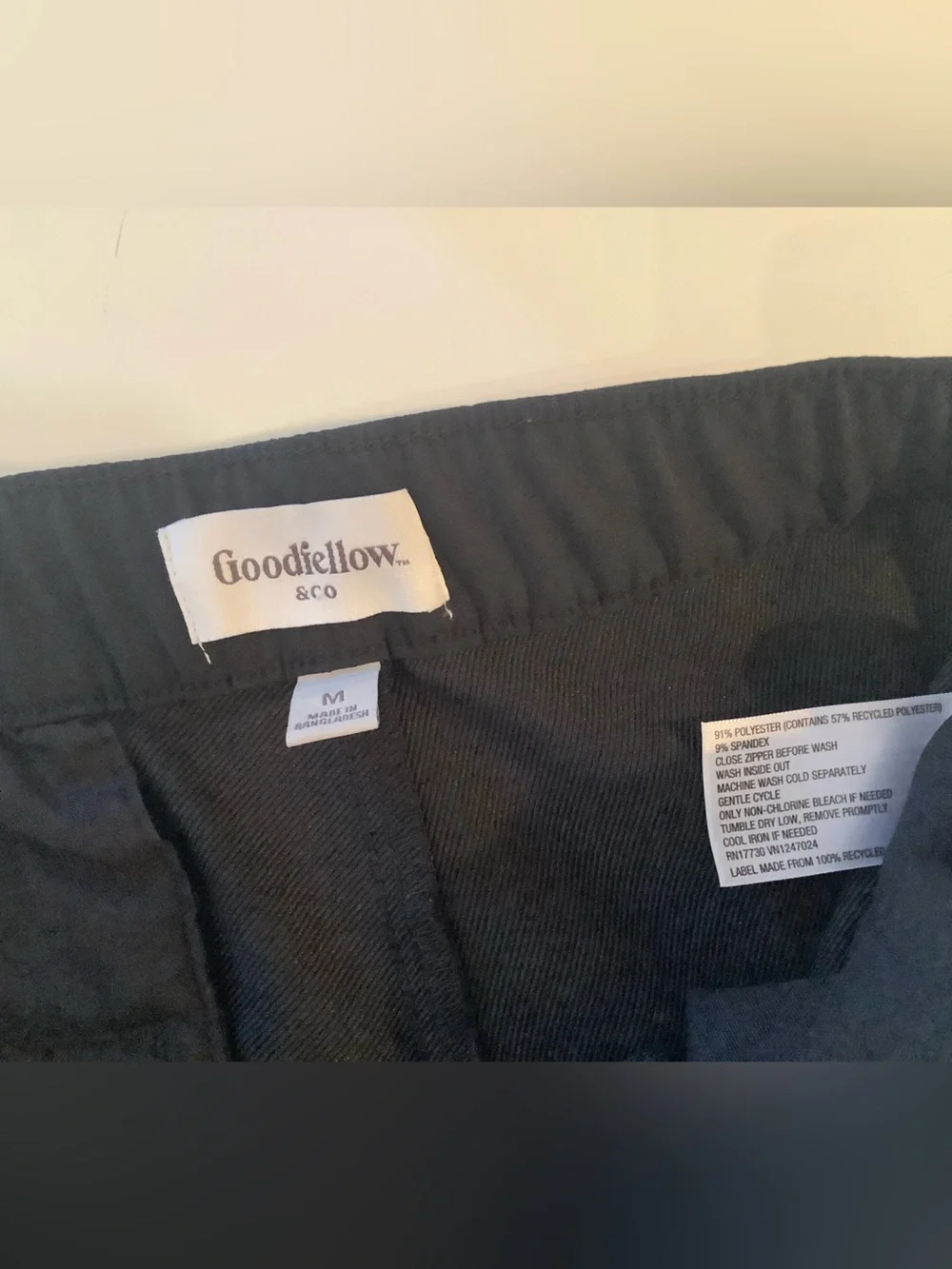Goodfellow & Co Men's Casual Pants Set Lot of 2 Black Gray Size M